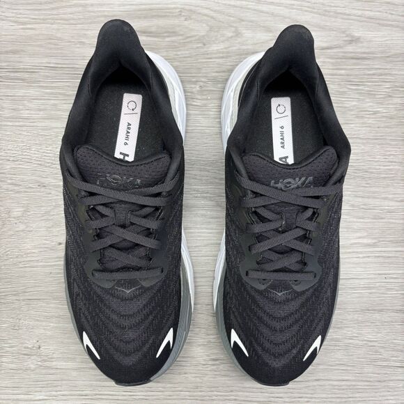 Hoka One One Arahi 6 Running Shoes Womens Sz 7 B Black Gray Athletic Sneakers LN - Picture 6 of 14